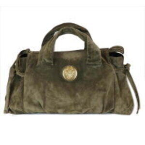 Gucci Hysteria tote bag military green suede